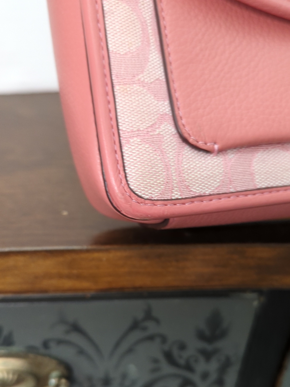 Rsvf For RP Show..Coach Lonnie Crossbody In Rose Signature Jacquard . - Picture 3 of 14